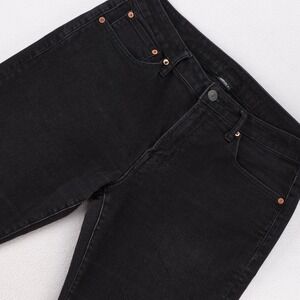 American Eagle Airflex+ Mens Skinny Jeans Black Denim Slim Fit Pants 34x34